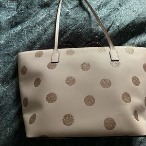 Kate Spade Haven light pink polka dot tote purse pocketbook